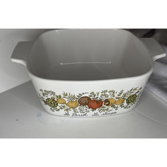 Vintage Corningware Spice Of Life Le Persil La Sauge 1.5 Quart A-1 1/2-B No Lid - Picture 3 of 5